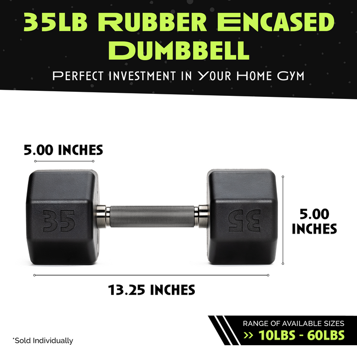 Octo Rubber Dumbbell (sold individually) - Sweatfully