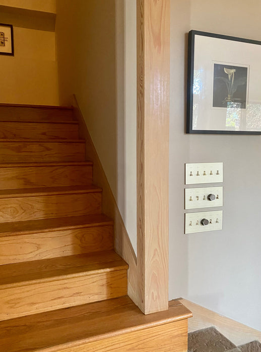CleanPlate Classic Wall Plate in Midcentury Gold for Toggle Switches - Sweatfully