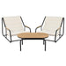 Outdoor Chaise Lounge Chairs Set of 3 with Acacia Side Table, Pool Lounge Chairs for Lawn, Deck, Beach - Sweatfully