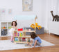 Holly Wooden Market Stand – Kids’ Pretend Play Shop & Display Shelf - Sweatfully