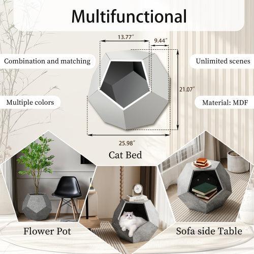 25.98'' Modern Pet Furniture Cat Carrier, Sofa Side Table, Planter MDF Multifunctional Furniture, Burmese Sumac - Sweatfully