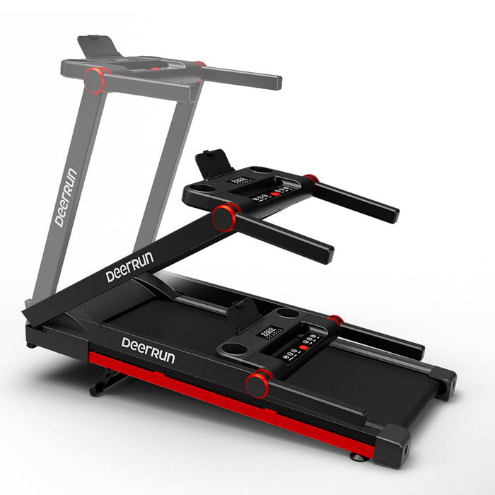 DeerRun A1 Pro Move+  6% Incline Foldable Treadmill——2025 Upgraded Chip & NFC Support | 350Lbs, 10mph Black - Sweatfully