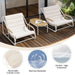 Outdoor Chaise Lounge Chairs Set of 3 with Acacia Side Table, Pool Lounge Chairs for Lawn, Deck, Beach - Sweatfully