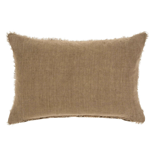 16x24 Lina Linen Pillow Hazelnut - Sweatfully