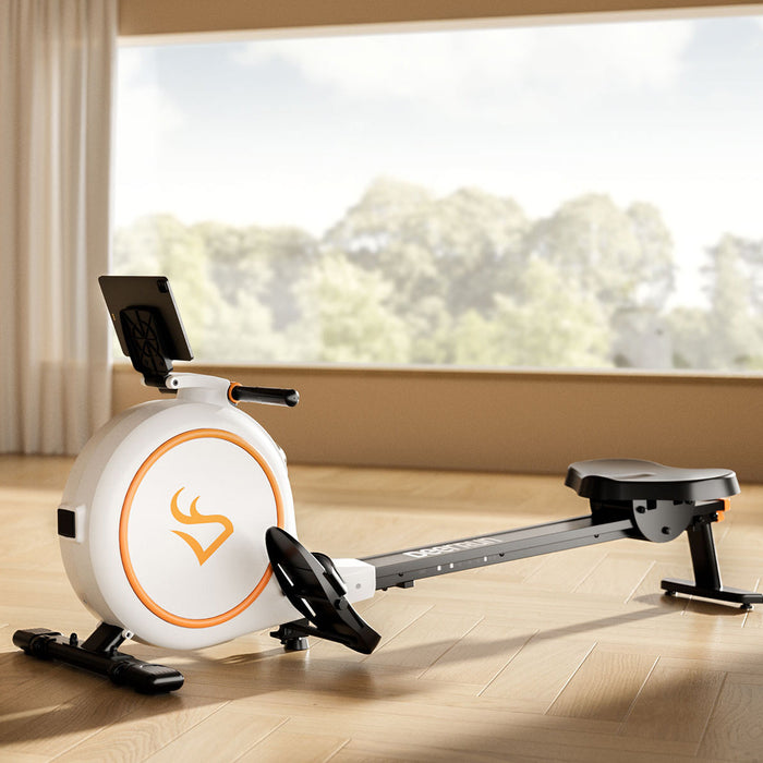 DeerRun RW600 Adjustable 32-Level Magnetic Resistance Long Slide Rail Smart Rowing Machine with PitPat App - Sweatfully