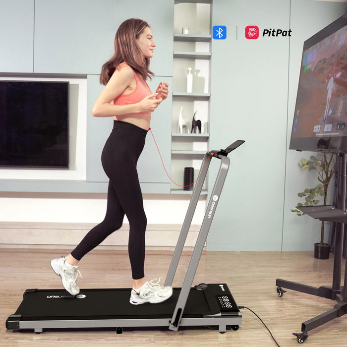 DeerRun A5 Pro Smart 2 in 1 Folding Treadmill Silver - Sweatfully