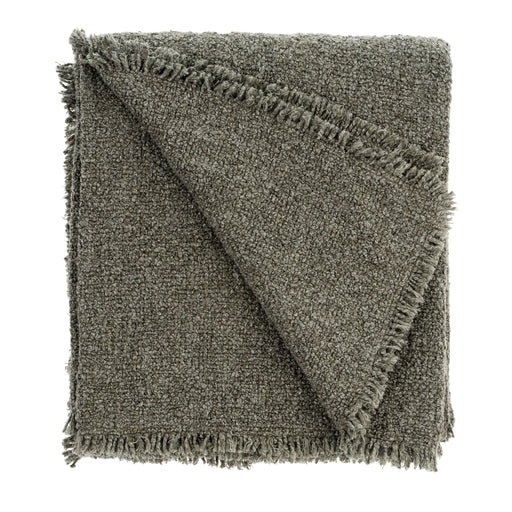 Fringed Boucle Throw Blanket Forest - Sweatfully