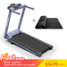 DeerRun A1 Pro Move+  6% Incline Foldable Treadmill——2025 Upgraded Chip & NFC Support | 350Lbs, 10mph Blue - Sweatfully