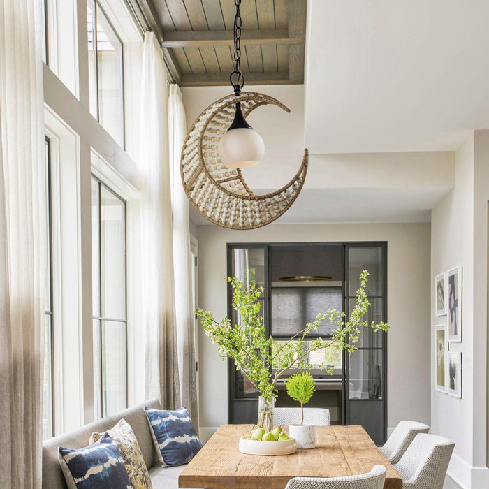 1-Light Farmhouse Boho Island Pendant Lighting - Sweatfully