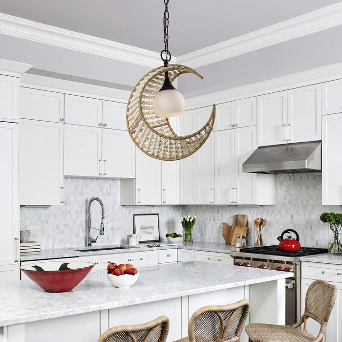 1-Light Farmhouse Boho Island Pendant Lighting - Sweatfully