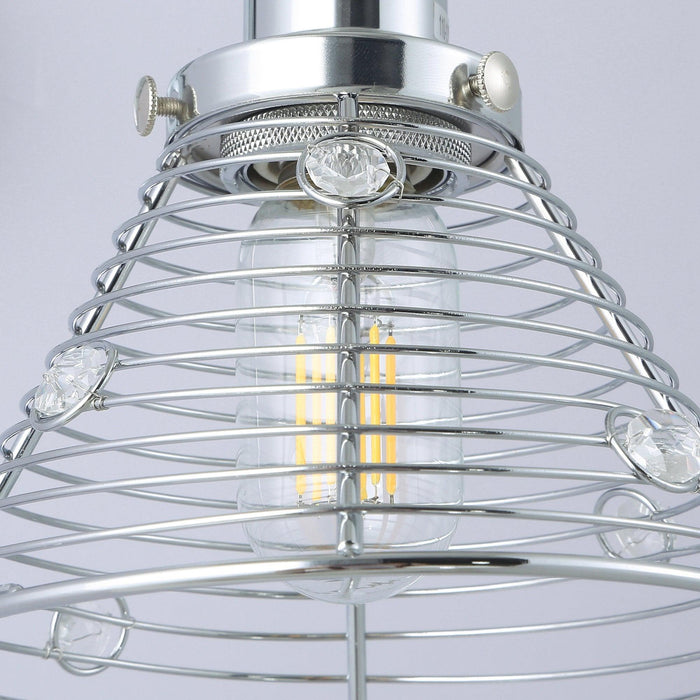1-Light Modern Silver Wall Scone Light - Sweatfully