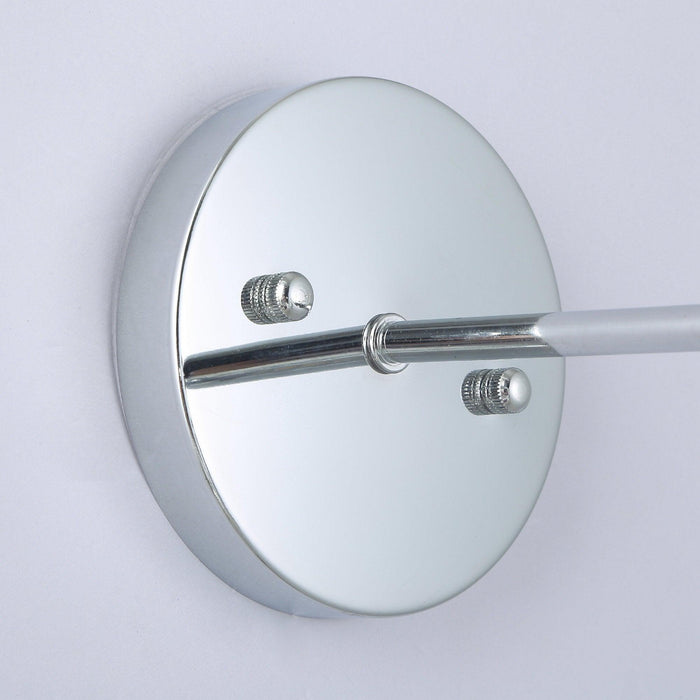 1-Light Modern Silver Wall Scone Light - Sweatfully