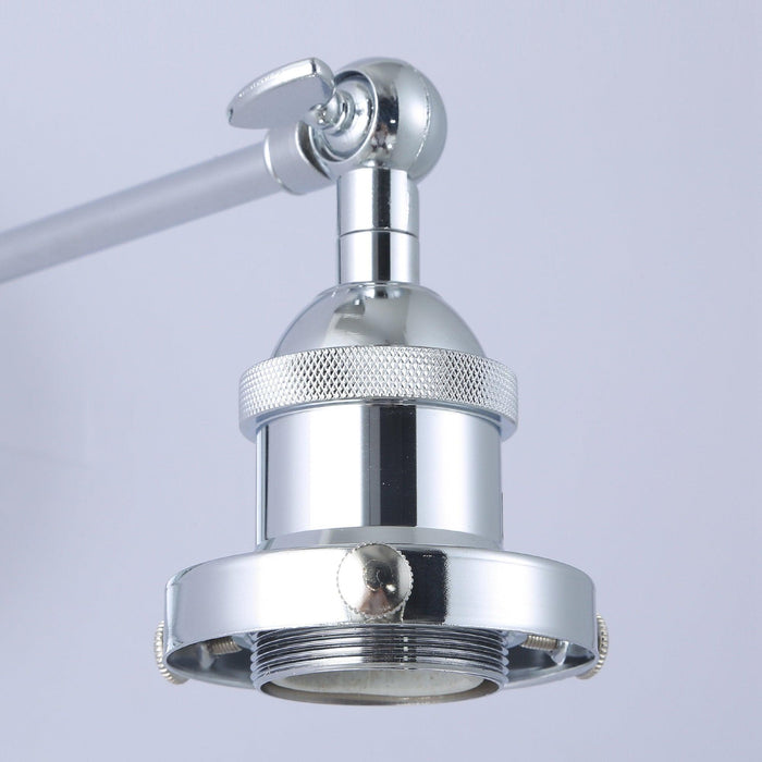 1-Light Modern Silver Wall Scone Light - Sweatfully