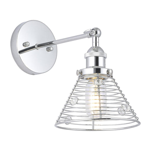 1-Light Modern Silver Wall Scone Light - Sweatfully