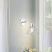1-Light Modern Silver Wall Scone Light - Sweatfully