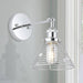1-Light Modern Silver Wall Scone Light - Sweatfully