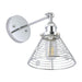1-Light Modern Silver Wall Scone Light - Sweatfully