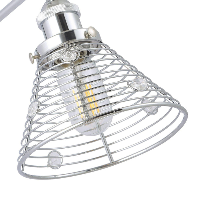 1-Light Modern Silver Wall Scone Light - Sweatfully