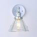 1-Light Modern Silver Wall Scone Light - Sweatfully
