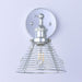1-Light Modern Silver Wall Scone Light - Sweatfully