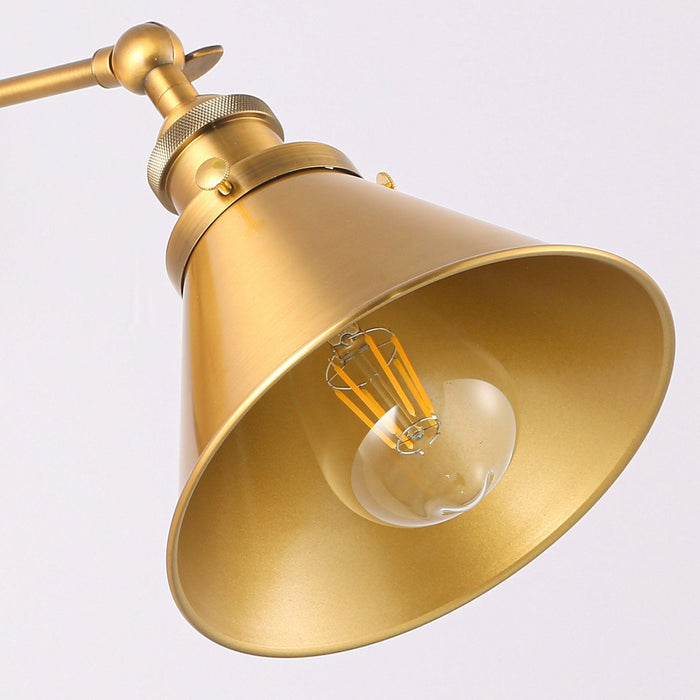 1-Light Rhem Brass Wall Sconce Light - Sweatfully