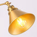 1-Light Rhem Brass Wall Sconce Light - Sweatfully
