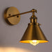 1-Light Rhem Brass Wall Sconce Light - Sweatfully