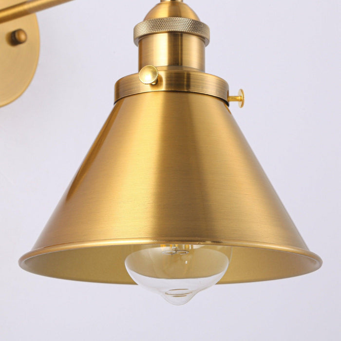 1-Light Rhem Brass Wall Sconce Light - Sweatfully