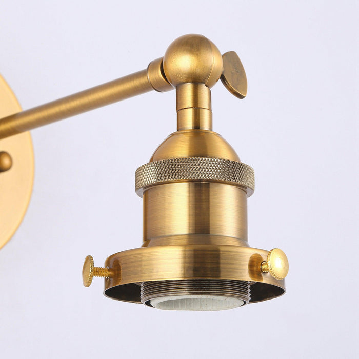 1-Light Rhem Brass Wall Sconce Light - Sweatfully