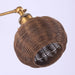 1-Light Traditional Rattan Golden Wall Sconce Light - Sweatfully