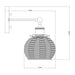 1-Light Traditional Rattan Golden Wall Sconce Light - Sweatfully