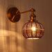 1-Light Traditional Rattan Golden Wall Sconce Light - Sweatfully