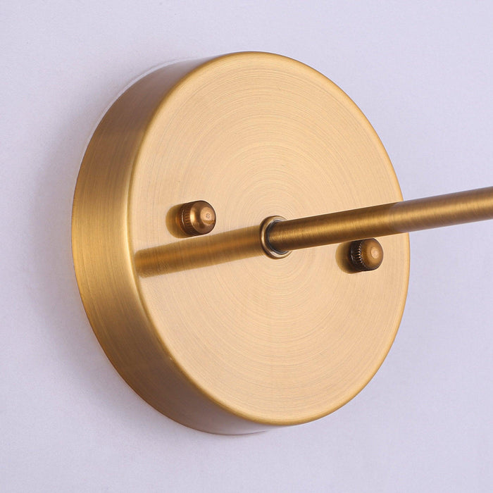1-Light Traditional Rattan Golden Wall Sconce Light - Sweatfully