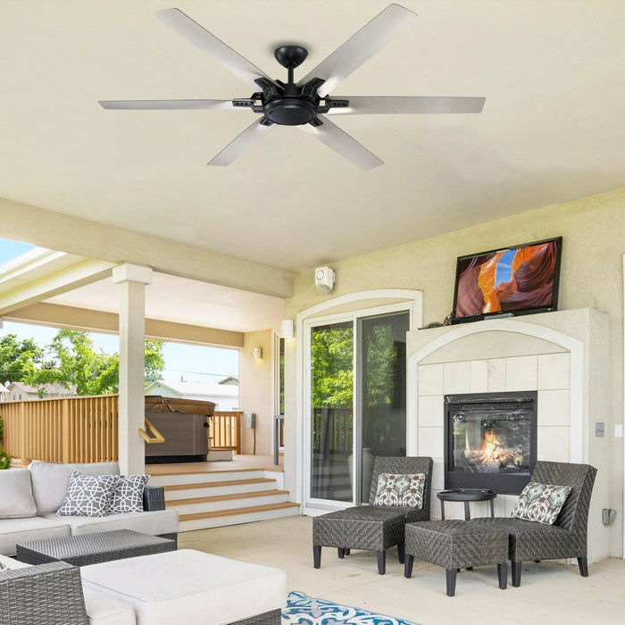 70" Madhya Industrial Ceiling Fan with Remote Control - Sweatfully