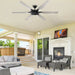 70" Madhya Industrial Ceiling Fan with Remote Control - Sweatfully