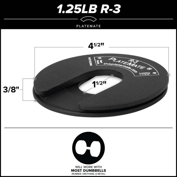 1.25lb R-3 PlateMate (Pair) - Sweatfully