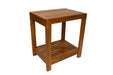 Bali Teak Shower and Bath Spa Bench with Shelf – 18″ - Sweatfully