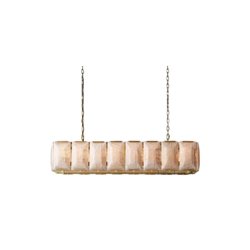Harson Calcite Rectangular Chandelier 54" - Sweatfully