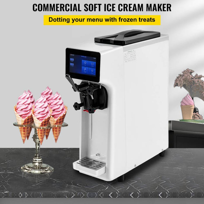 1000W Commercial Home Soft Serve Frozen Yogurt Ice Cream Maker Machine, 4.0L (SAK83425) - Sweatfully