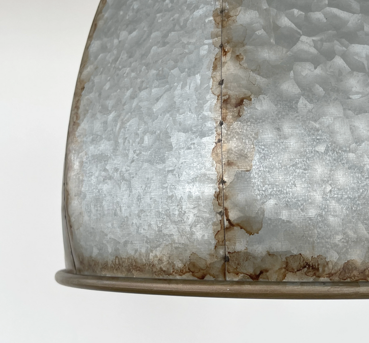 Rustic Octagon Galvanized Dome Industrial Pendant Light Fixture - Sweatfully