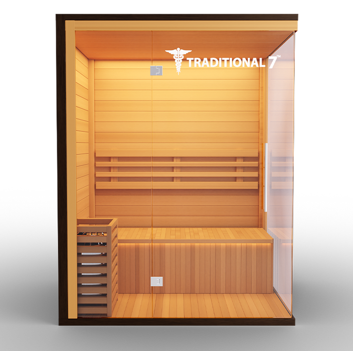 3 Person Home Steam Sauna | Traditional 7™ - Sweatfully