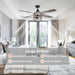 52" Mirelle Farmhouse Downrod Mount Reversible Ceiling Fan with Lighting and Remote Control - Sweatfully