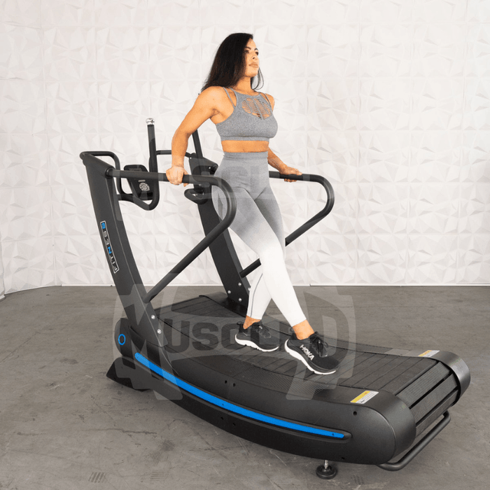 Commercial Self Powered Curve Treadmill - Muscle D Fitness - Standalone - Sweatfully