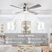 52" Bucholz Industrial Ceiling Fan with Dimmable LED Light - Sweatfully