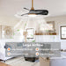 28" Modern DC Motor Downrod Mount Reversible Ceiling Fan with LED Lighting and Remote Control - Sweatfully