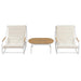 Outdoor Chaise Lounge Chairs Set of 3 with Acacia Side Table, Pool Lounge Chairs for Lawn, Deck, Beach - Sweatfully