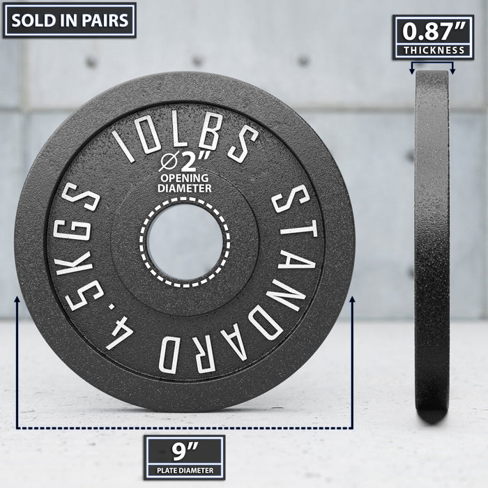 Synergee Standard Metal Weight Plates - Sweatfully