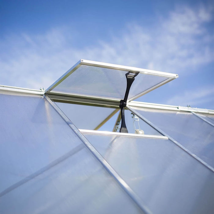 [10x24FT] Premium Heavy-Duty Polycarbonate Walk-In Greenhouse W/ Aluminum Frame & Built-In Gutter System (SAK58472) - Sweatfully