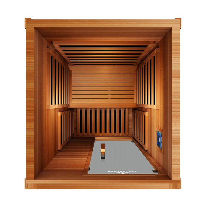 Peak Saunas Aspen 1-Person Indoor FAR Infrared Sauna with Smart WiFi App Control - Sweatfully