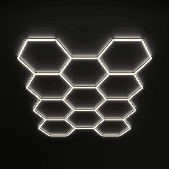 HexGlow Lighting Large 11 Hex Kit (13.53' x 9.74') - Sweatfully